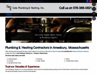 coteplumbingandheating.com screenshot