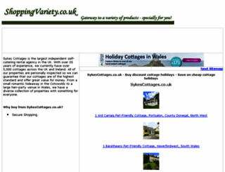 cottage-holidays.shoppingvariety.co.uk screenshot