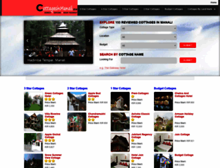 cottagesinmanali.co.in screenshot