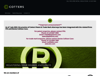 cotters.com.au screenshot