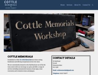 cottlememorials.co.uk screenshot
