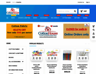 cottonhousestore.com screenshot