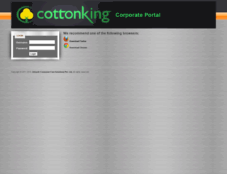 cottonking.intouchrewards.com screenshot