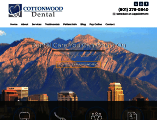 cottonwooddentalutah.com screenshot
