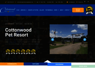 cottonwoodpetresort.com screenshot