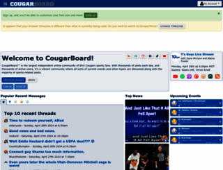 cougarboard.com screenshot