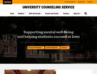 counseling.uiowa.edu screenshot