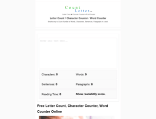 countletter.com screenshot