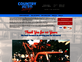 countryautosalvage.com screenshot