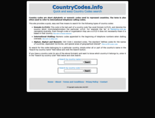 countrycodes.info screenshot