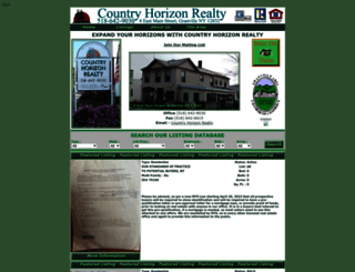 countryhorizonrealty.net screenshot