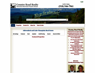 countryroadrealtyadirondacks.com screenshot