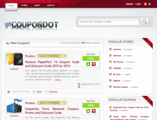coupondot.com screenshot