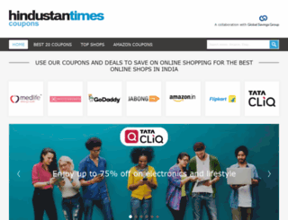 coupons.hindustantimes.com screenshot