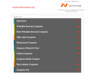 couponsforcauses.org screenshot