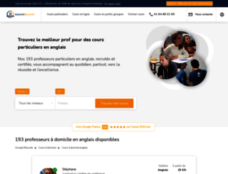 coursanglaisparticuliers.com screenshot
