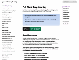 course.fullstackdeeplearning.com screenshot