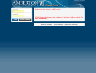 coursecast.amberton.edu screenshot