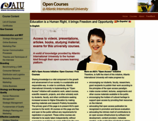 courses.aiu.edu screenshot