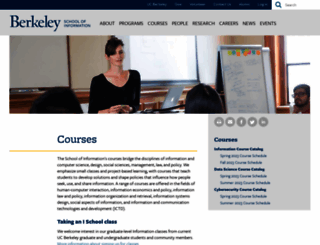 courses.ischool.berkeley.edu screenshot