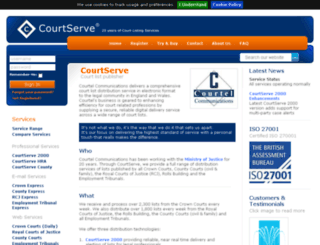 courtserve2.net screenshot