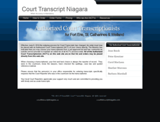 courttranscriptniagara.ca screenshot