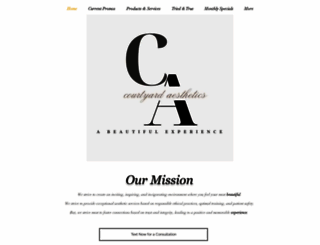 courtyardaesthetics.com screenshot