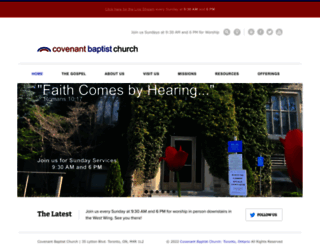 covenantbaptistchurch.com screenshot