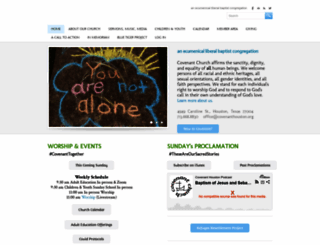 covenanthouston.org screenshot