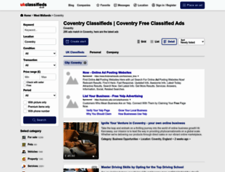 coventry.ukclassifieds.co.uk screenshot