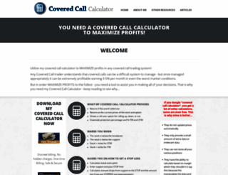 coveredcallcalculator.net screenshot