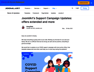 covid.joomlart.com screenshot