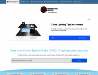 covidtestingcenters.com screenshot