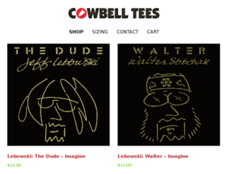 cowbelltees.com screenshot