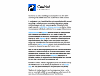 cowbird.com screenshot
