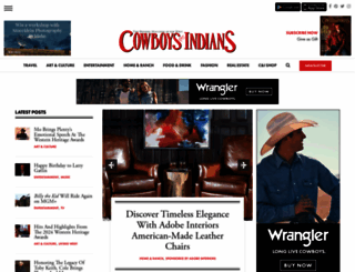 cowboysindians.com screenshot