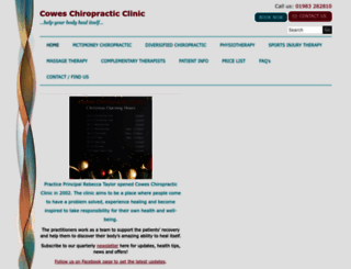 coweschiropracticclinic.co.uk screenshot