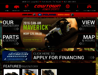 cowtownpowersports.com screenshot