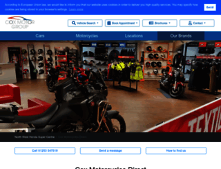 coxmotorcyclesdirect.com screenshot