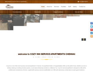 cozyserviceapartments.in screenshot