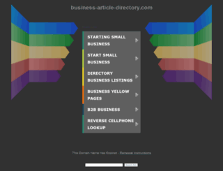 cp.business-article-directory.com screenshot