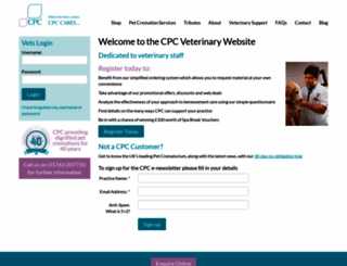 cpcvets.com screenshot