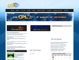 cplt20cricket.com screenshot