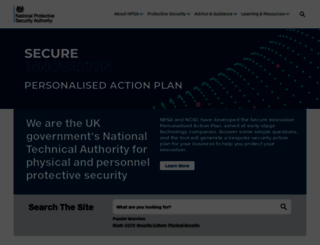 cpni.gov.uk screenshot