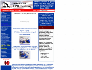 cpr-training-classes.com screenshot