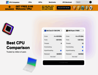 cpu-comparison.com screenshot