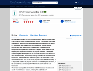 cpu-thermometer.informer.com screenshot