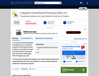 craigslist-classified-ad-posting-utility.software.informer.com screenshot