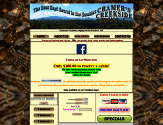 cramerscreeksidecabins.com screenshot