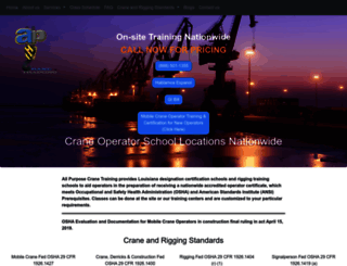 crane-certification-louisiana.com screenshot